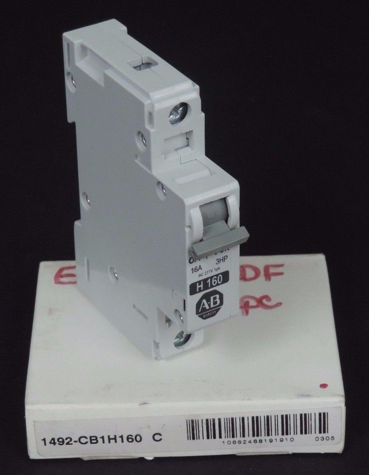 NIB ALLEN BRADLEY 1492-CB1H160 ENERGY LIMITING CIRCUIT BREAKER SER C 1492CB1H160