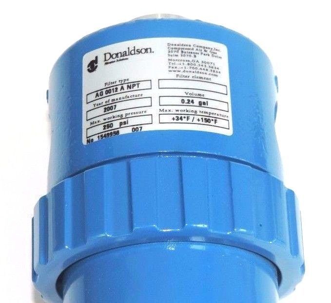 NIB DONALDSON ULTRAFILTER AG 0012 A NPT FILTER HOUSING VALVE AG0012ANPT