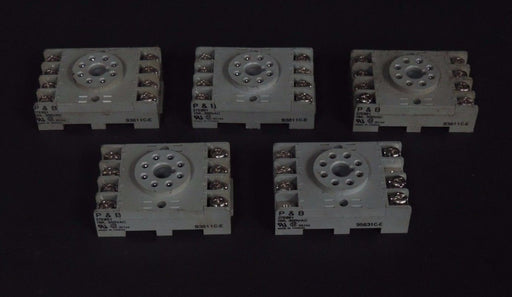 LOT OF 5 POTTER & BRUMFIELD 27E891 RELAY SOCKETS 95631-E 10A 300VAC