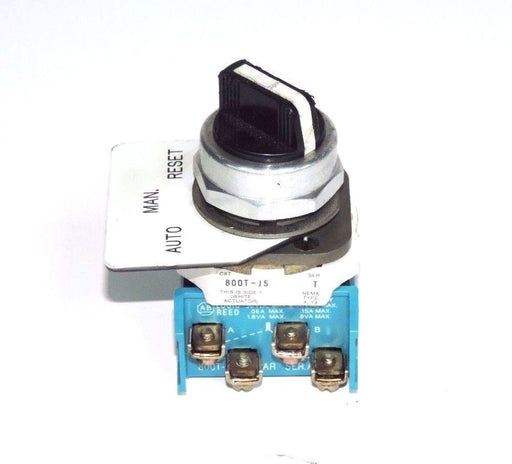 ALLEN BRADLEY 800T-J5 SER. T SELECTOR SWITCH W/ 800T-XD1R A LOGIC REED CONTACTS