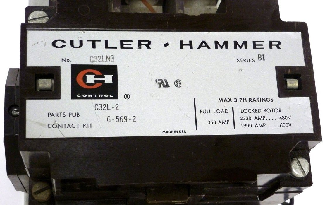 CUTLER-HAMMER C32LN3 SERIES B1 CONTACTOR COIL 440/480V 50/60HZ 9-2662-3