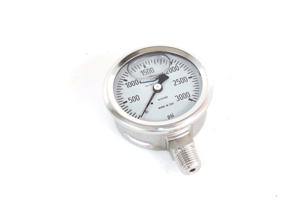 NIB DIXON GLSS3000 GAUGE RANGE: 3000PSI, CONN: 1/4'' NPT LM