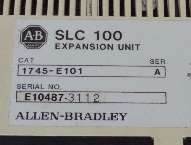 ALLEN BRADLEY 1745-E101 EXPANSION UNIT SER A SLC 100 1745E101