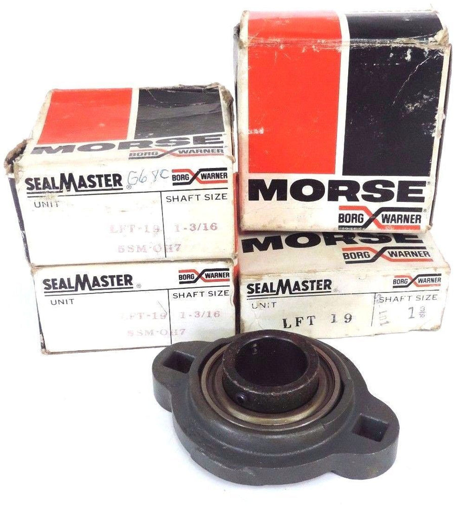 LOT OF 4 NIB MORSE SEALMASTER LFT-19 DUAL MOUNT BEARINGS 1-3/16" BORE LFT19