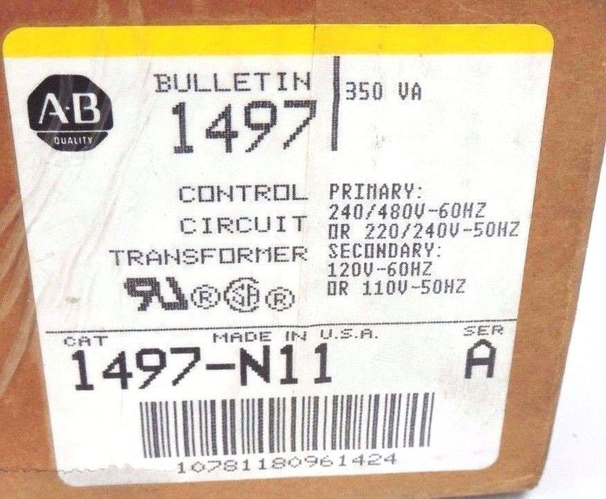 NIB ALLEN BRADLEY 1497-N11 CONTROL CIRCUIT TRANSFORMER 1497N11 SER. A