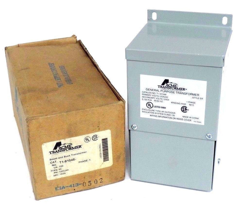 NIB ACME T1-81048 GENERAL PURPOSE TRANSFORMER 1 PHASE 120-240V 60HZ T181048