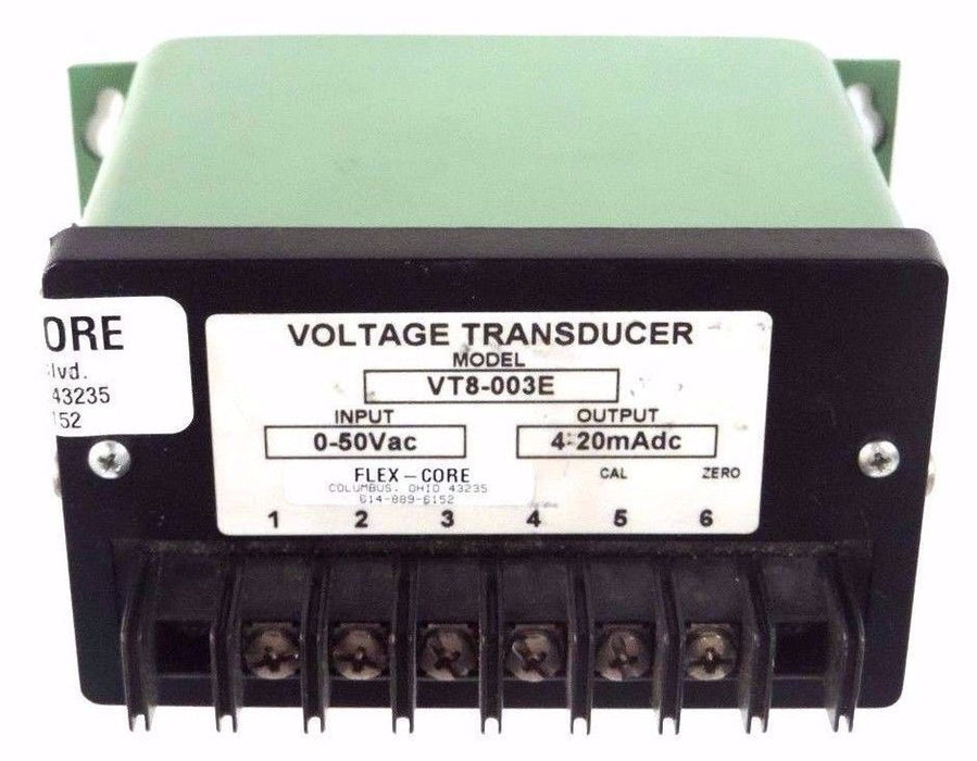 FLEX-CORE VT8-003E VOLTAGE TRANSDUCER 0-50VAC VT8003E