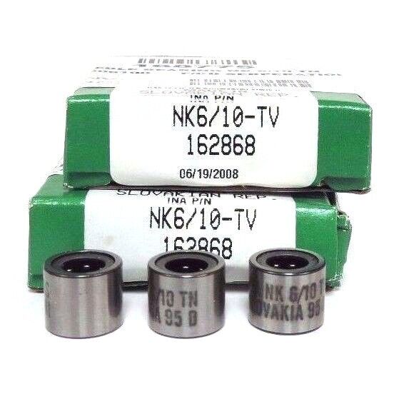 LOT OF 5 NEW INA NK6/10-TV NEEDLE BEARINGS NK 6/10 TN, 162868