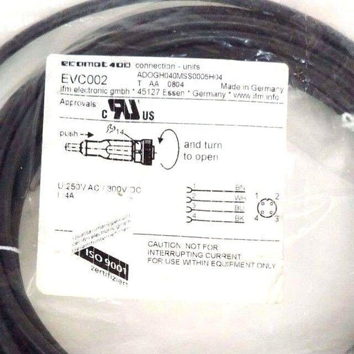 NIB IFM ECOMAT EVC002 CONNECTION UNIT ADOGH040MSS0005H04, 250VAC, 300VDC