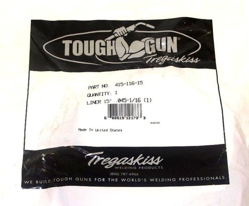 LOT OF 2 NEW TREGASKISS 415-116-15 WIRE CONDUIT, LINER 15' FOR .045"-1/16" WIRE