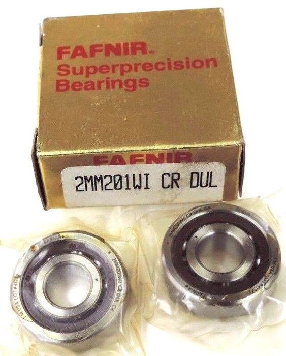 NIB FAFNIR 2MM201WI SUPERPRECISION SPINDLE BEARING PAIR BEARING 2MM201WI CR DUL