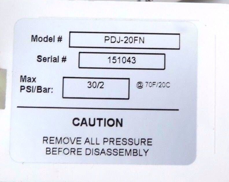 NIB YAMADA PDJ-20FN PULSATION DAMPENER PDJ20FN 30/2