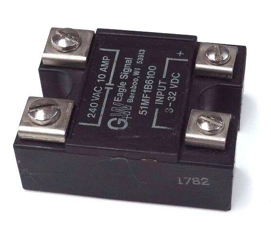 EAGLE SIGNAL 51MF1B6100 SOLID-STATE RELAY IN 3-32 VDC OUT 240VAC/10AMP