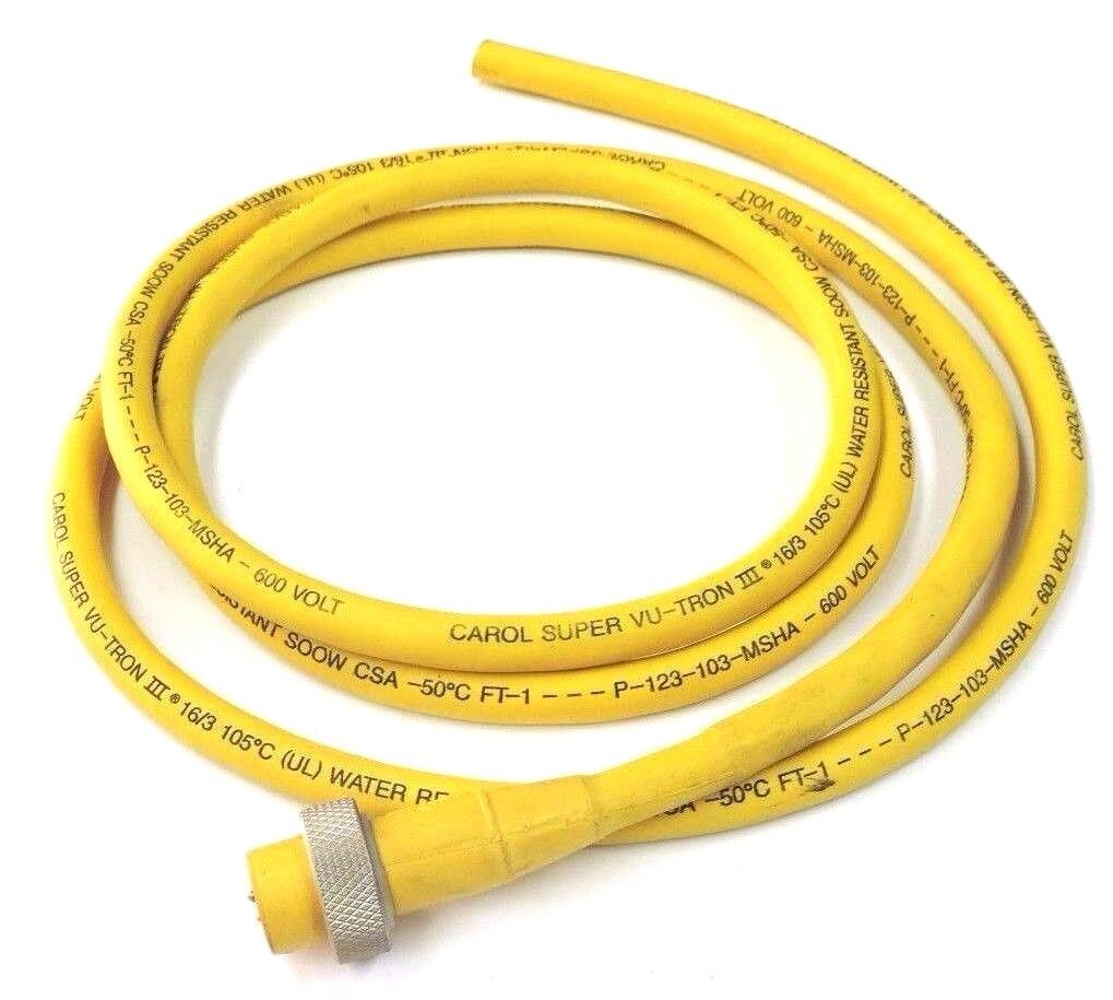 NEW CAROL SUPER VU-TRON III 16/3 SOOW CSA 600V, 6FT CABLE