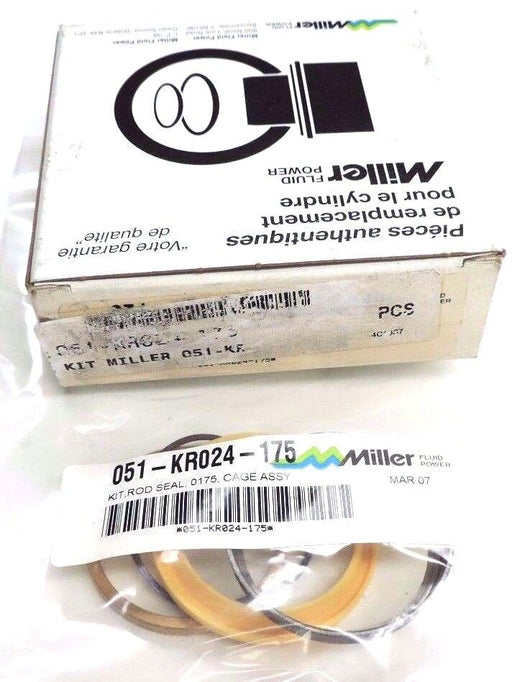 NIB MILLER 051-KR024-175 KIT, ROD SEAL, 0175, CAGE ASSY. 051KR024175