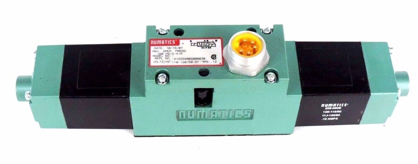 NEW NUMATICS A12SS4008000030 DOUBLE SOLENOID VALVE 150PSI 110-120V 50/60HZ