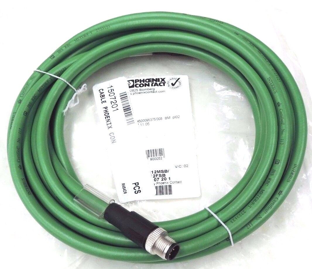 NEW PHOENIX CONTACT SAC-5P-M12MSB/5,0-900/M12FSB CABLE CONN. ORD. NO. : 1507201