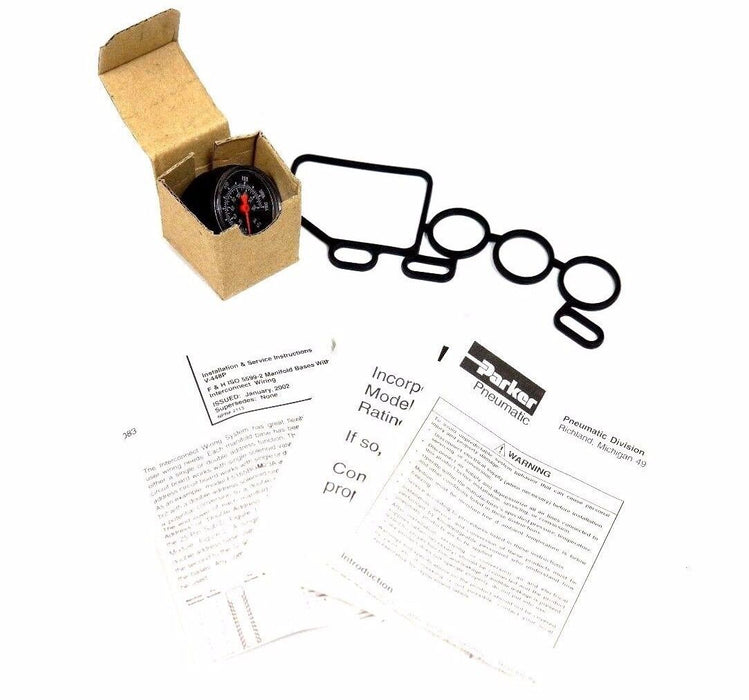 NIB PARKER H1563BGMB9260B PNEUMATIC VALVE 1/4" D SOL 3POS 24VDC PS4038260P