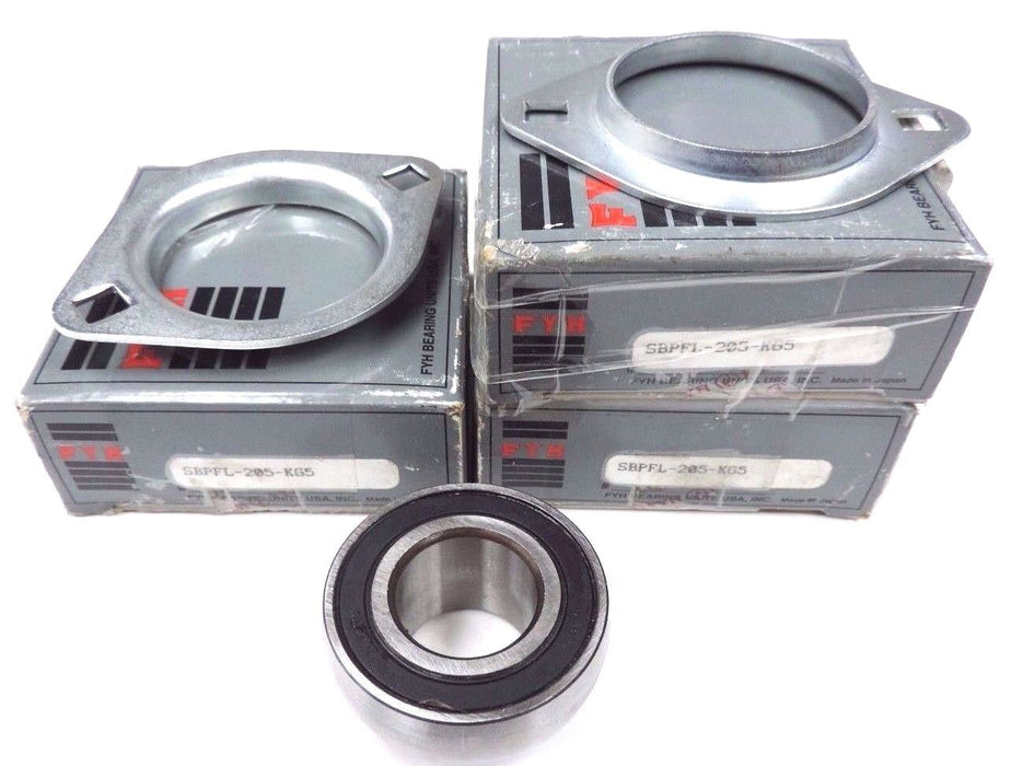 LOT OF 3 NIB FYH SBPFL-205-KG5 2 BOLT FLANGE UNITS SBFL205KG5