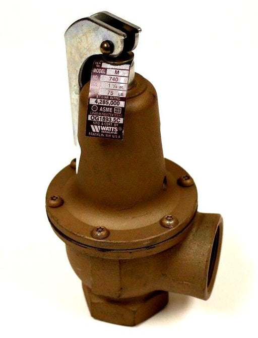 NEW WATTS 1-1/4"-740-075 WATER PRESSURE SAFETY RELIEF VALVE 740-075 740075