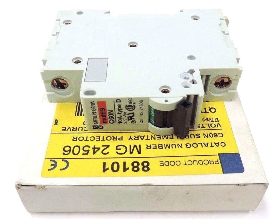 NIB SQUARE D MG24506 C60N SUPPLEMENTARY PROTECTOR 88101, 1-POLE, 10AMPS