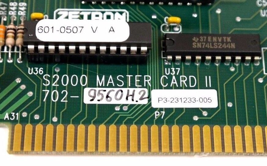 ZETRON 702-9560 S2000 MASTER CARD II W/709-7544A 7029560 702-9560H.2 7029560H.2