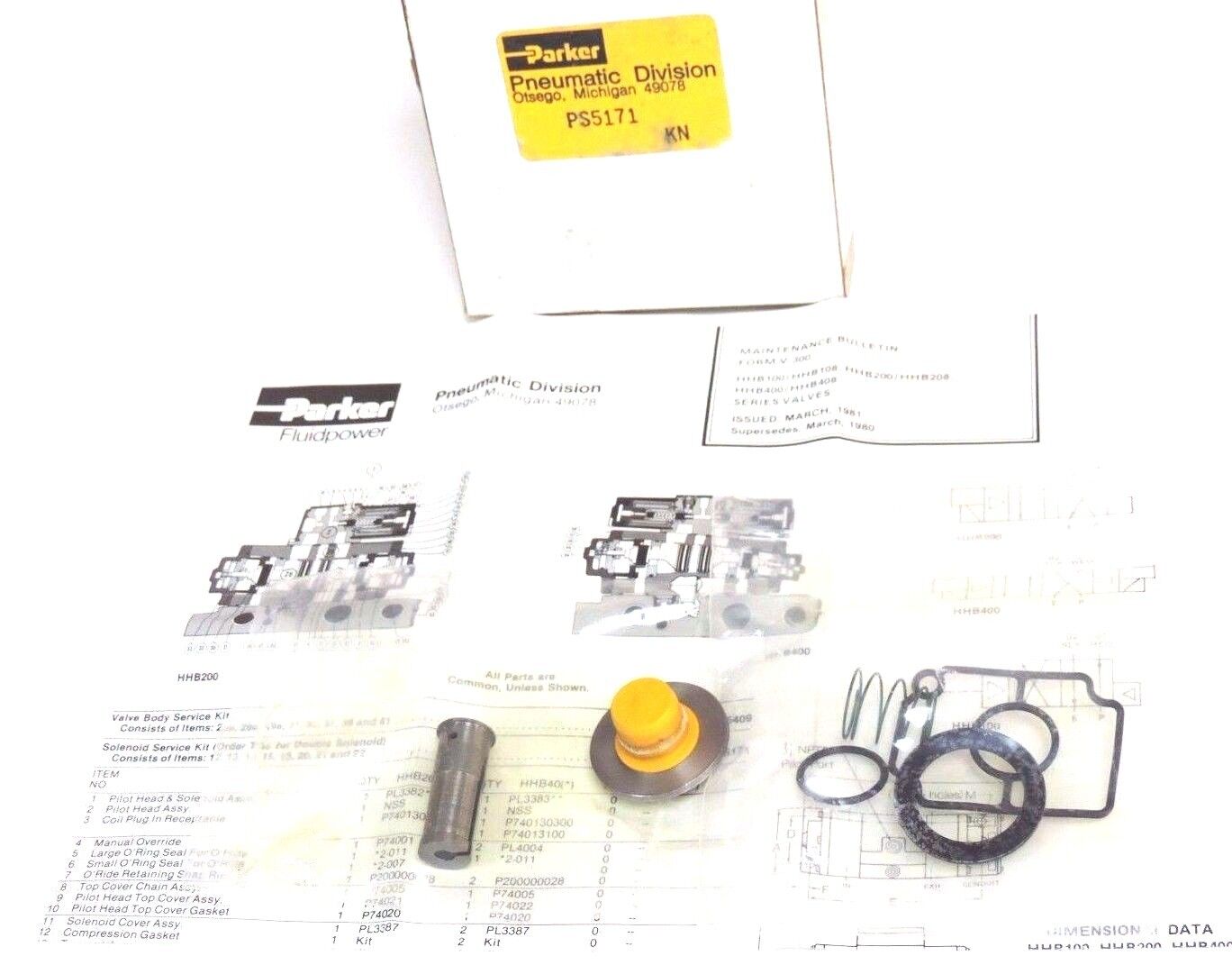 NIB PARKER PS5171 REPAIR KIT