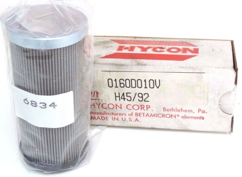 NIB HYCON 0160D010V HYDRAULIC FILTER ELEMENT H45/92