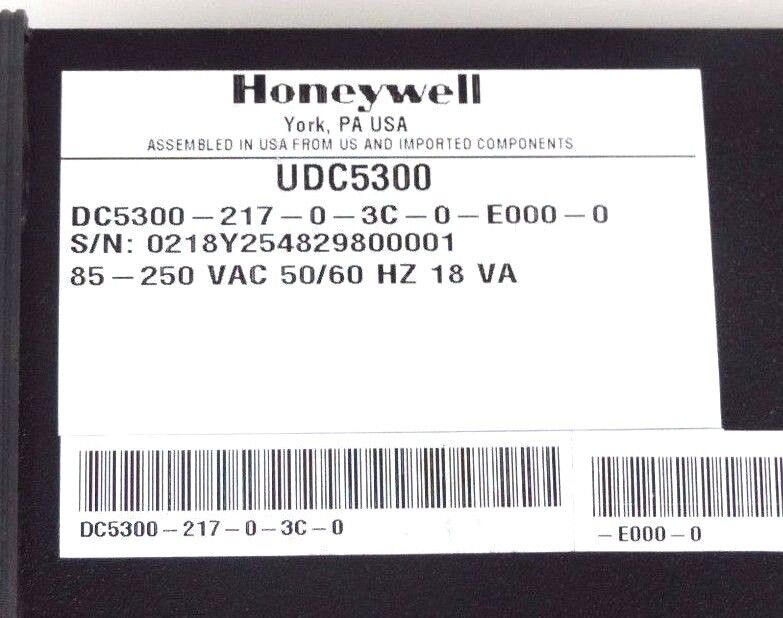 NEW HONEYWELL DC5300-217-0-3C-0-E000-0 CONTROLLER 85/250VAC, 50/60HZ, UDC5300