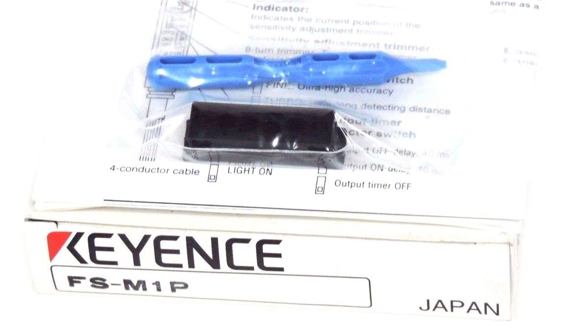 NIB KENYENCE FS-M1P SENSOR AMPLIFIER 12/24VDC, FSM1P