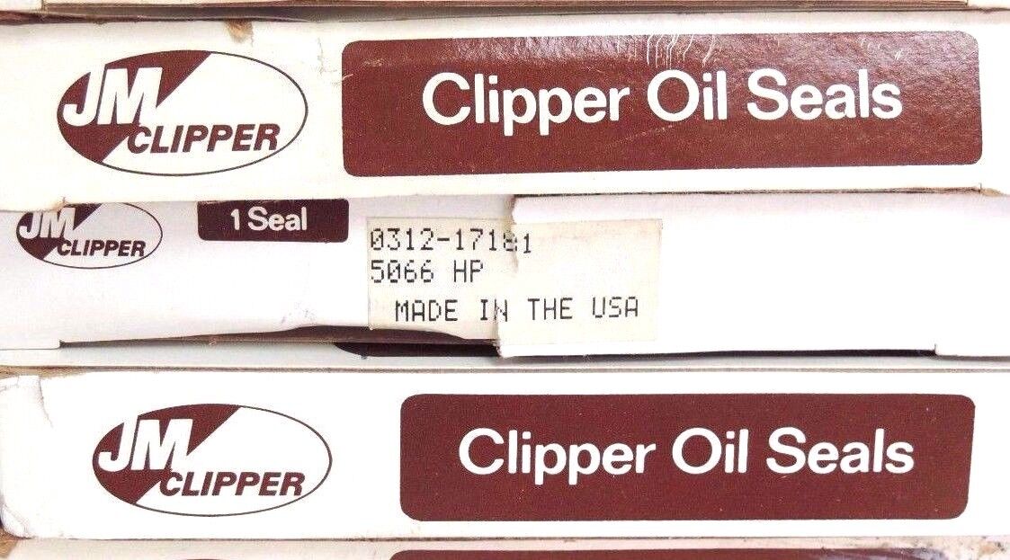 LOT OF 6 NIB JM CLIPPER 0312-17181 OIL SEALS 031217181, 5066 HP