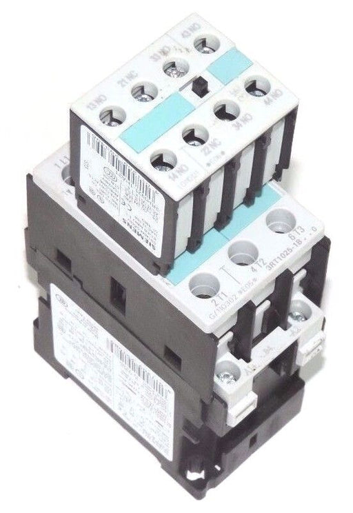 SIEMENS 3RT1025-1B CONTACTOR WITH 3RH1921-1HA31 CONTACT BLOCK