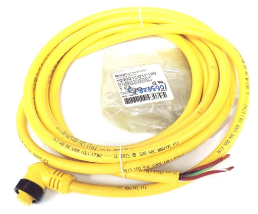 NEW BRAD HARRISON 103001C01F120 CORDSET 3P, FEMALE, 90 DEG. 12'