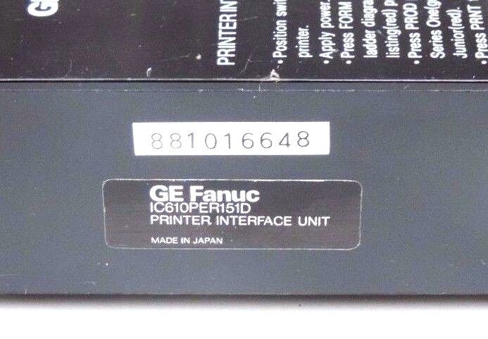 GE FANUC IC610PER151D SNAP-ON PRINTER INTERFACE UNIT
