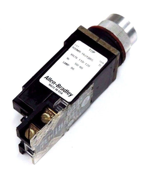 ALLEN BRADLEY 800MR-16JX9BS SER. D SELECTOR SWITCH 110/120V, 50/60HZ, 800M-XAK