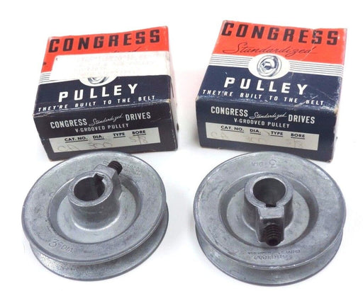 LOT OF 2 NIB CONGRESS CA 300 5/8'' BORE V-GROOVED PULLEYS CA300