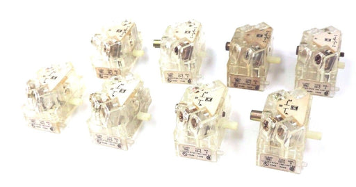 LOT OF 8 SQUARE D PUSHBUTTON CONTACTS 9001-KA3, 9001-KA5, 9001-KA6 SER. H