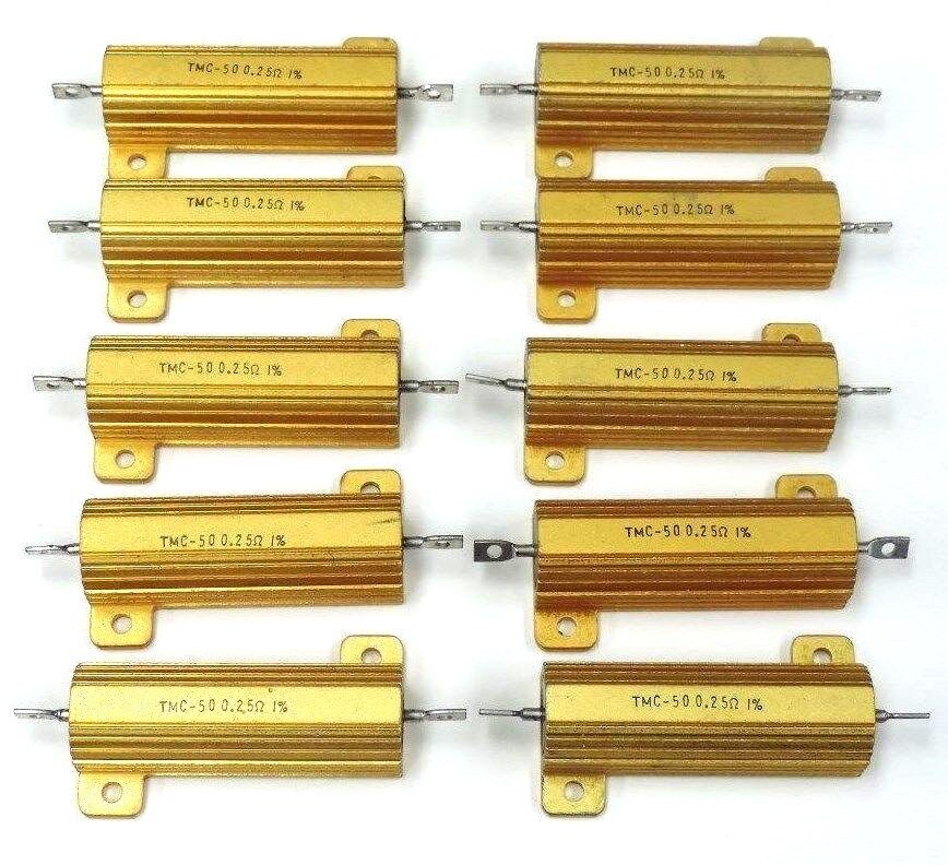 LOT OF 10 NEW DALE TMC-500.25 RES CHAS MNT 500 OHM 1% 50W RESISTORS TMC50025
