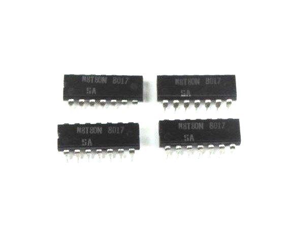 LOT OF 4 NEW GENERIC IC N8T80N 14 DIP CHIPS