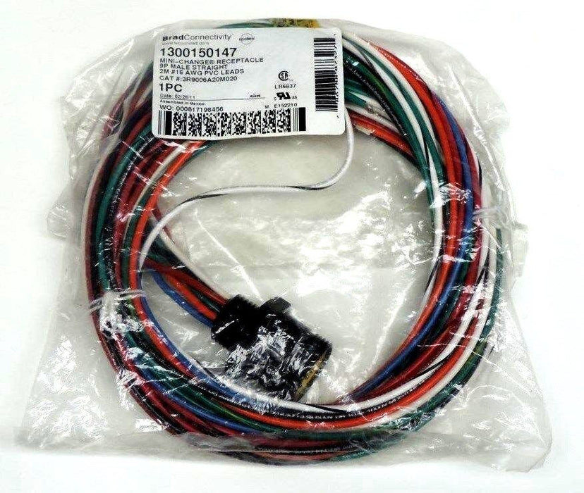 NEW WOODHEAD 1300150147 MINI-CHANGE RECEPTACLE 9P MALE STRAIGHT 2M LEADS