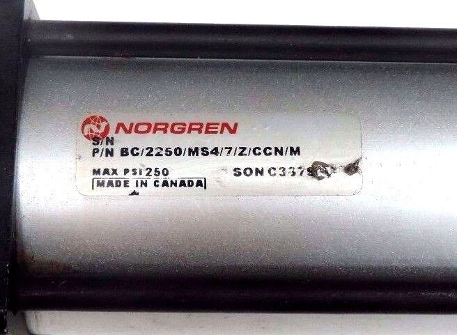NORGREN BC/2250/MS4/7/Z/CCN/M PNEUMATIC ACTUATOR CYLINDER 250PSI