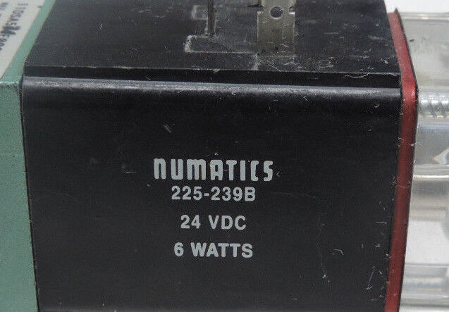 NUMATICS 11DSA500E000061 VALVE W/ 225-239B 24VDC 6WATTS COIL