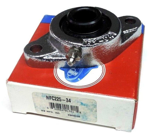 NIB MB MFG. INC. NFC225-34 NYLA-K MOUNTED BALL BEARING NFC22534