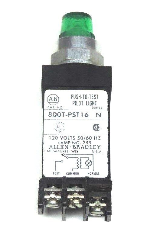 ALLEN BRADLEY 800T-PST16 PUSH TO TEST PILOT LIGHT SER N 800TPST16