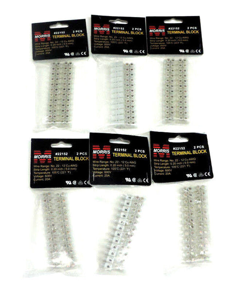 LOT OF 6 NEW MORRIS # 22152 (2 PCS) TERMINAL BLOCKS