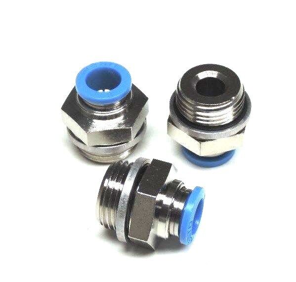 LOT OF 3 NEW FESTO 186100 PUSH IN MALE THREAD FITTINGS