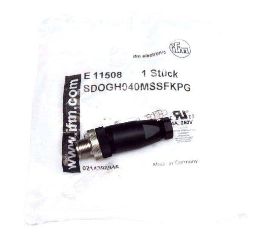 NEW IFM E11508 SDOGH040MSSFKPG CONNECTOR SOCKET STRAIGHT 4AMP 250VAC/DC