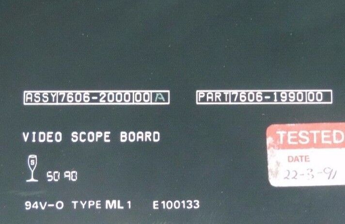 CROSFIELD ELECTRONICS 7606-1990 VIDEO SCOPE BOARD ASSY 76062000-00-A