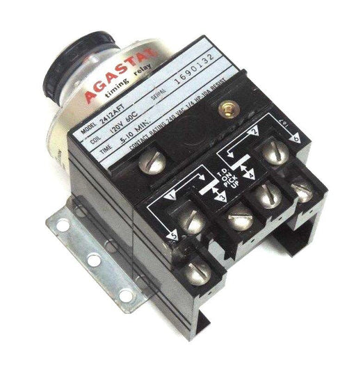 AGASTAT 2412AFT TIMING RELAY 120V, 60C, .5/10MIN., 240VAC, 1/4HP, 10A RESIST