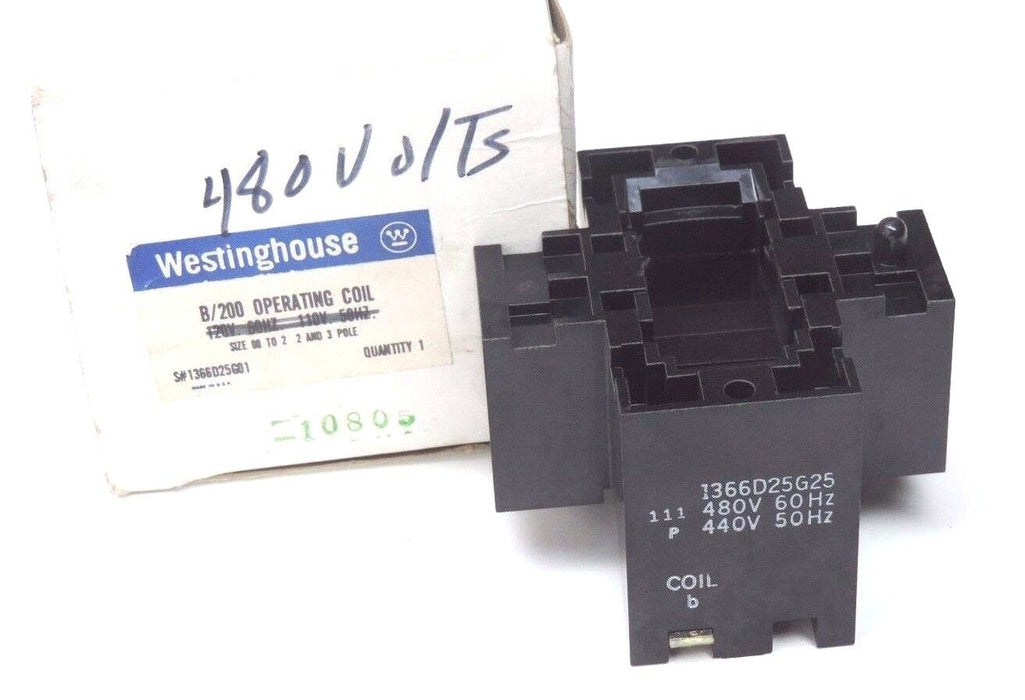 NIB WESTINGHOUSE 1366D25G25 B/200 OPERATING COIL, 208V SIZE 00-2 2&3POLE